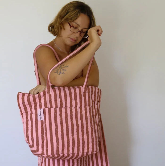 Sundae Seersucker Quilted Bag