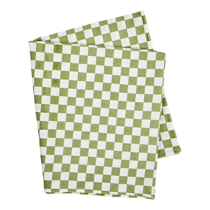 Small Checkers Thyme Tablecloth