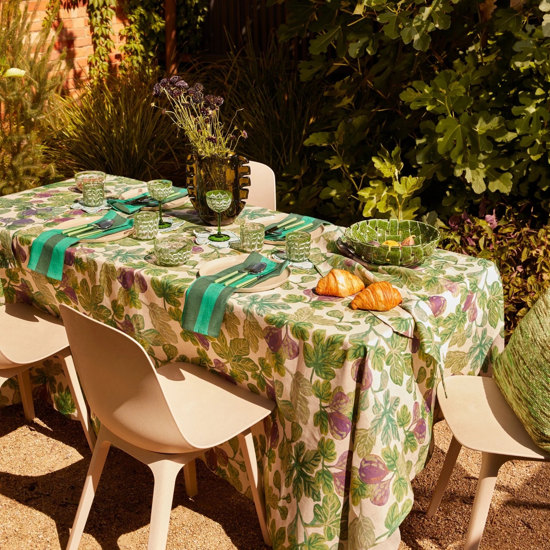 Figgy Green Tablecloth