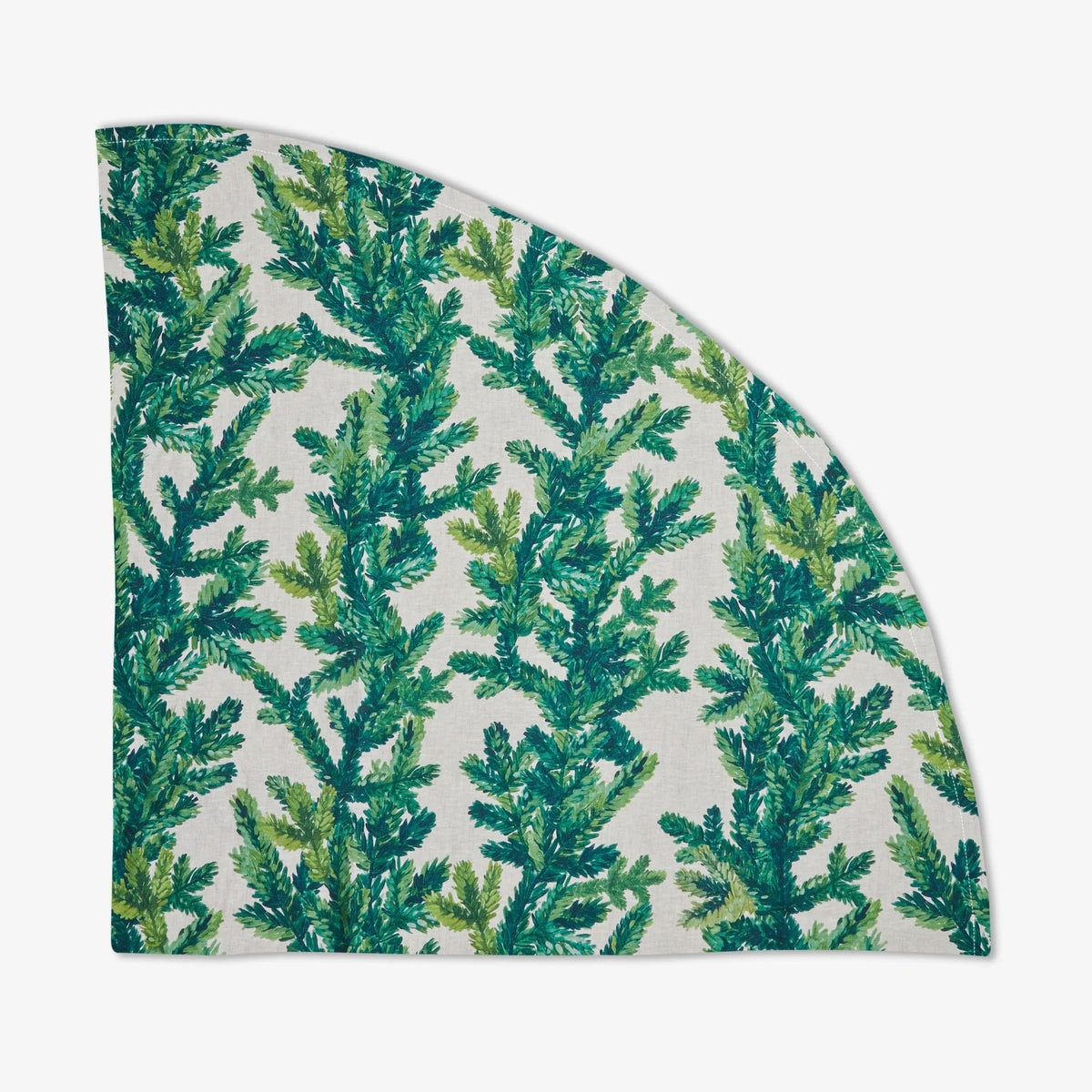 Festive Foliage Green Round Tablecloth
