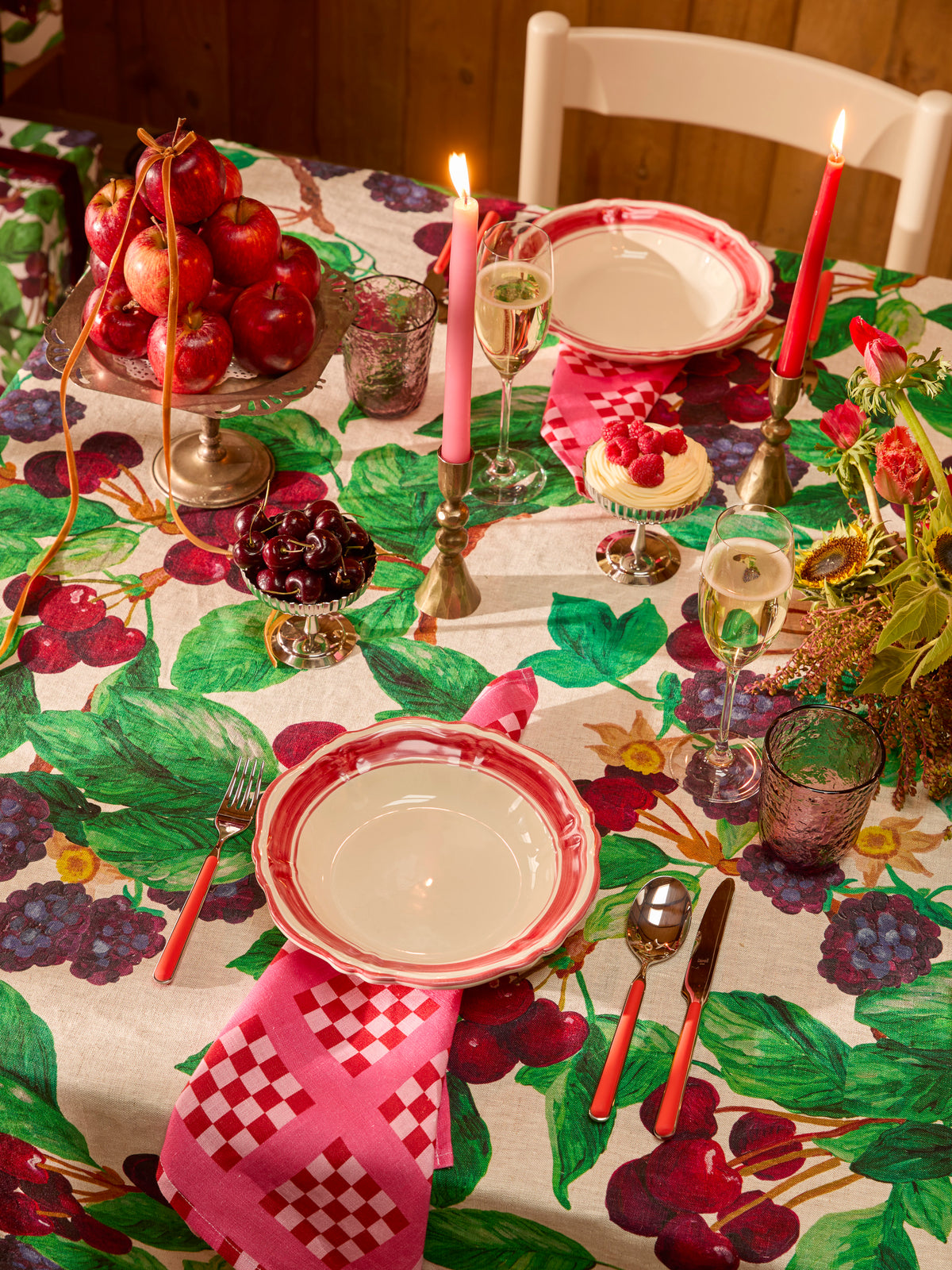Cherries and Berries Multi Tablecloth