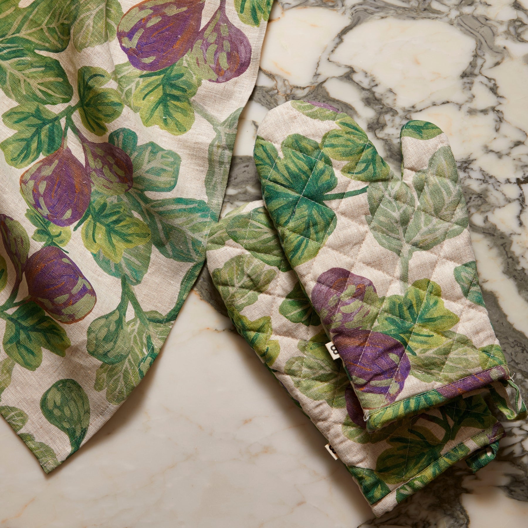 Figgy Green Tea Towel