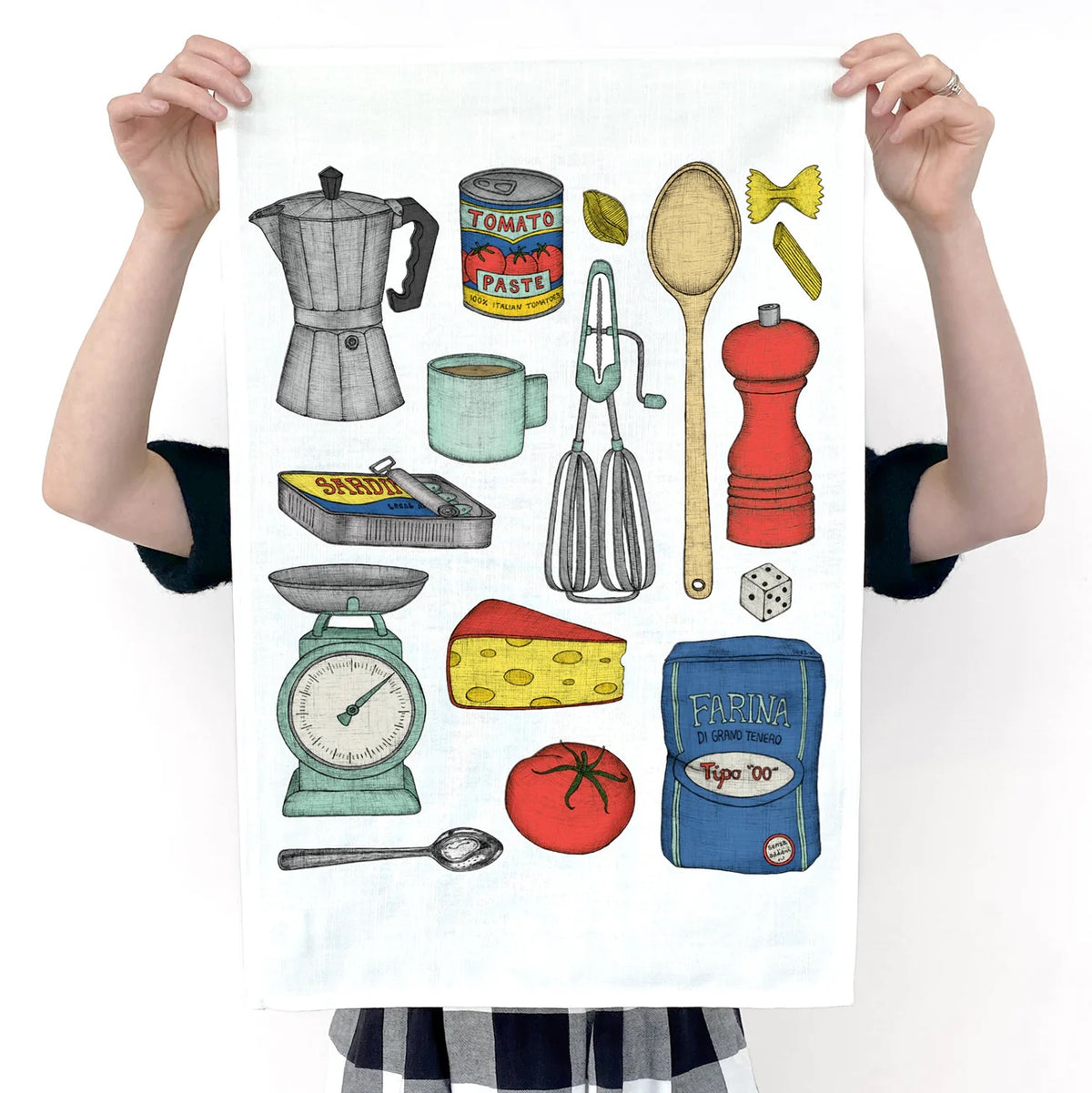 Italian Kitchen Artists Tea Towel