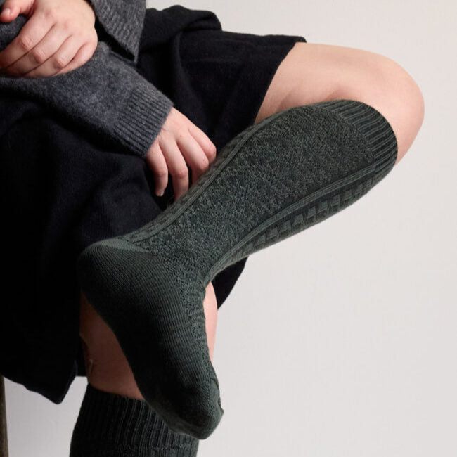 Vintage Merino Wool Socks / Green