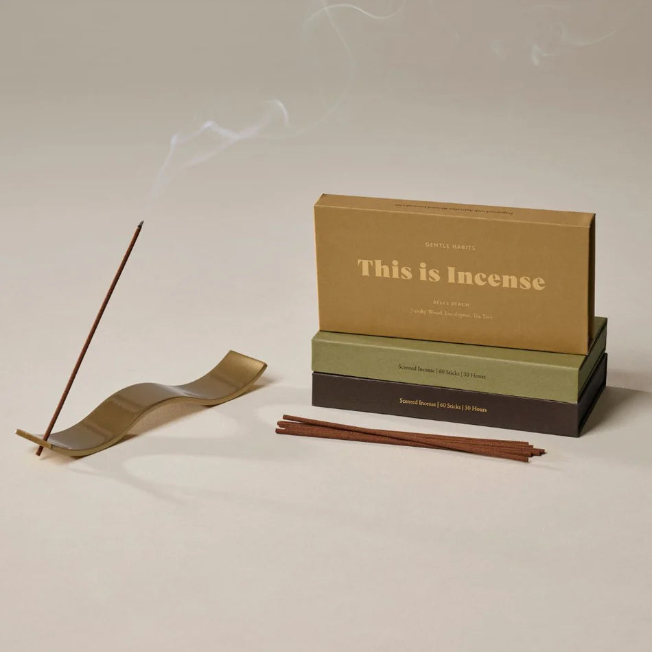 Wave Incense Holder / Brass