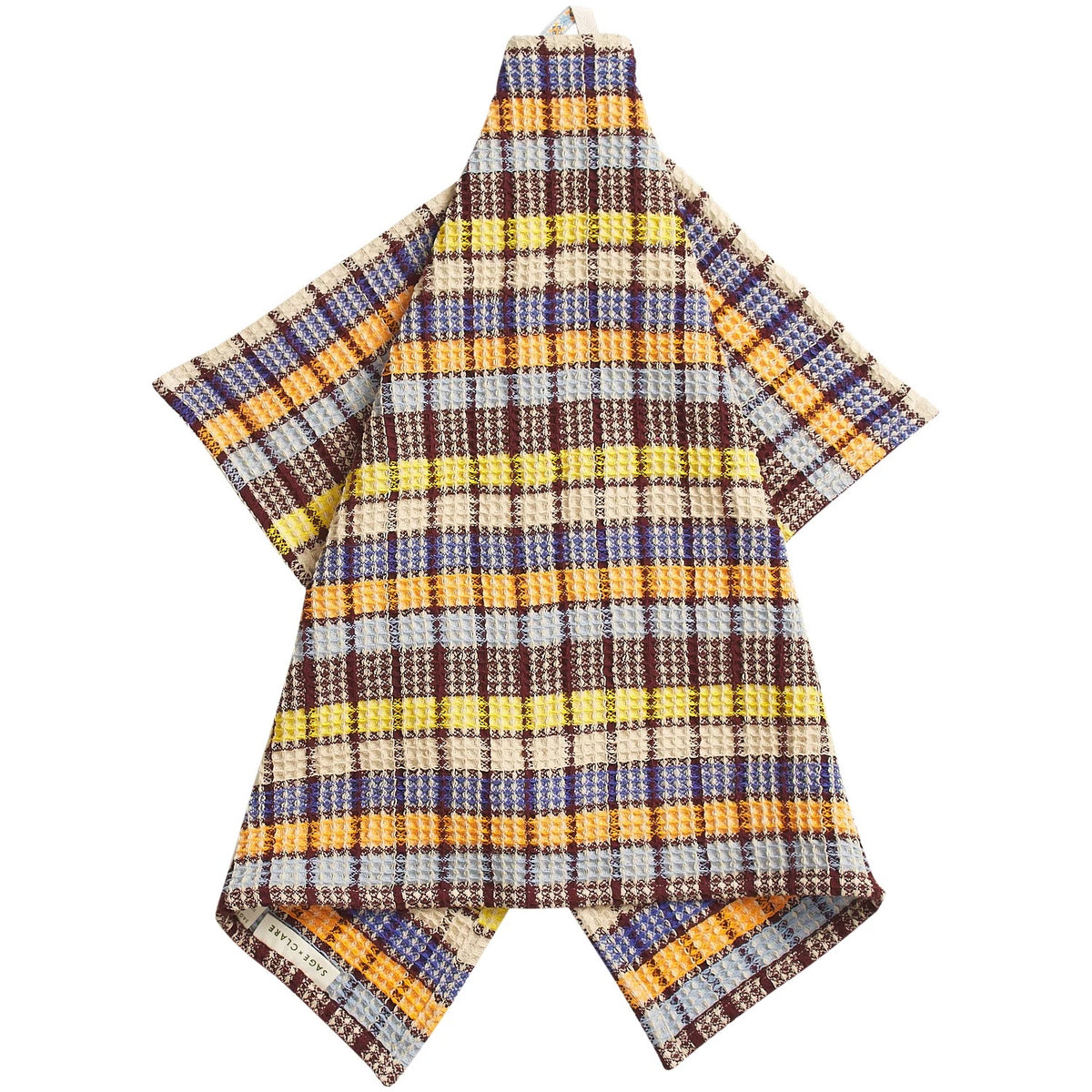 Stela Check Tea Towel / Cornflower