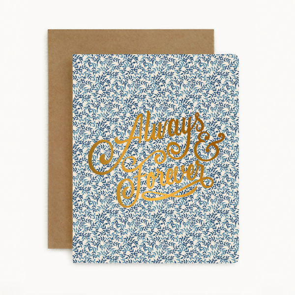 Letterpress Card / Always and Forever