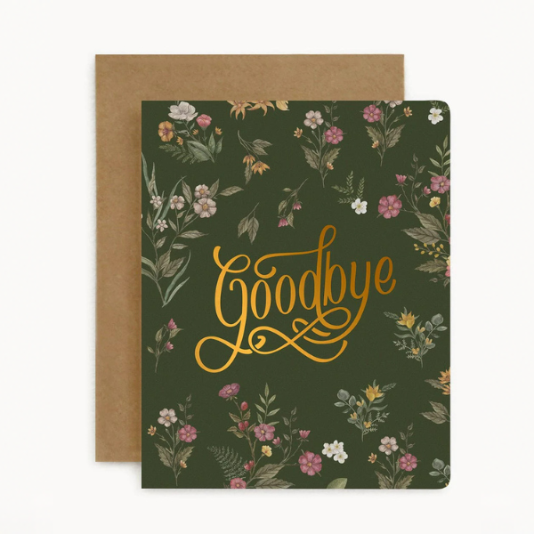 Letterpress Card / Goodbye