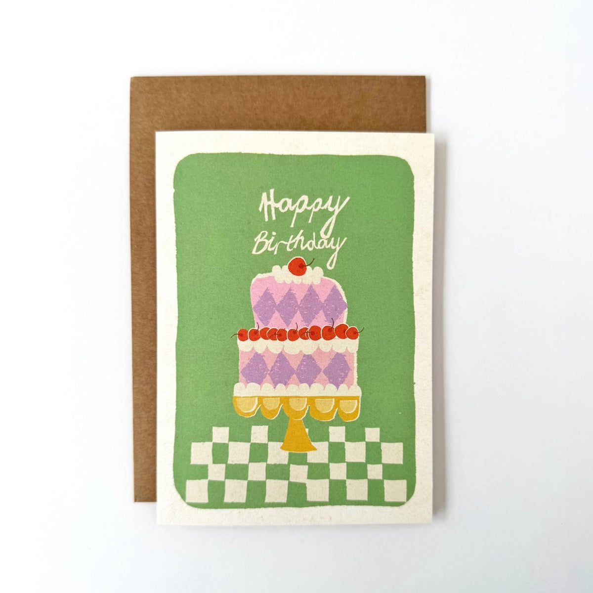 Happy Birthday Cake Greeting Card