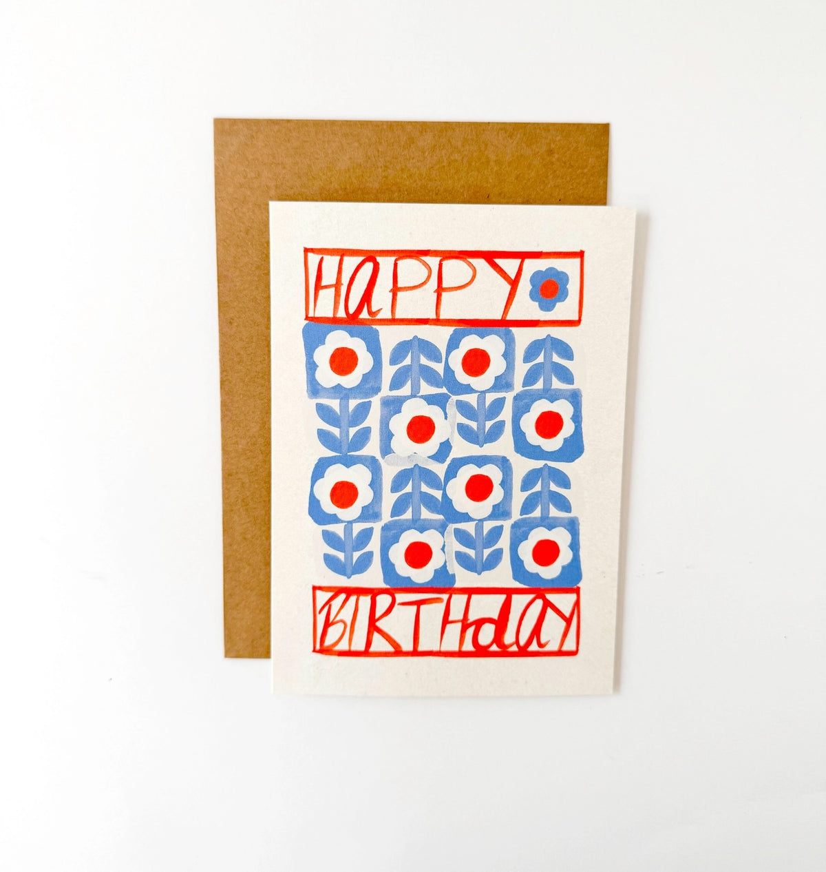 Birthday Quilt Blue Greeting Card