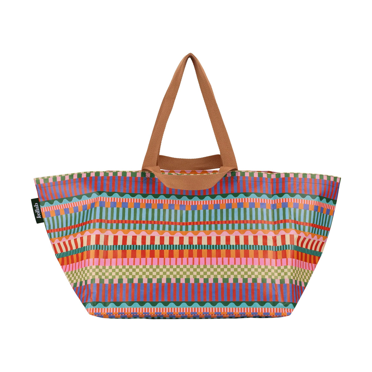 Blocks &amp; Stripes Beach Bag