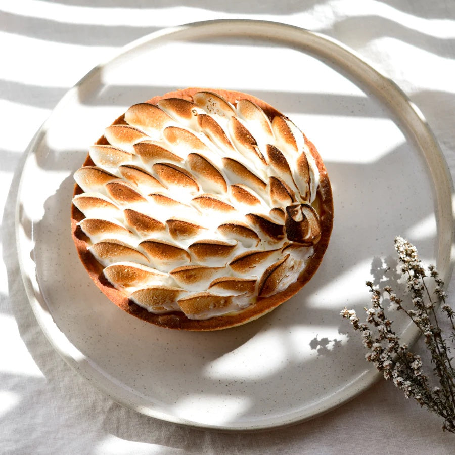 Cake Serving Platter / White on Stone