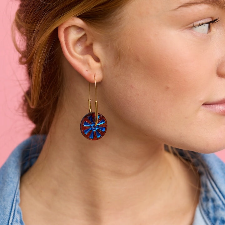 Calypso Earrings / Brown Cobalt