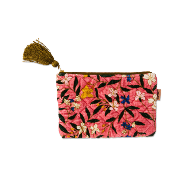 Canopy Rose Velvet Cosmetics Purse
