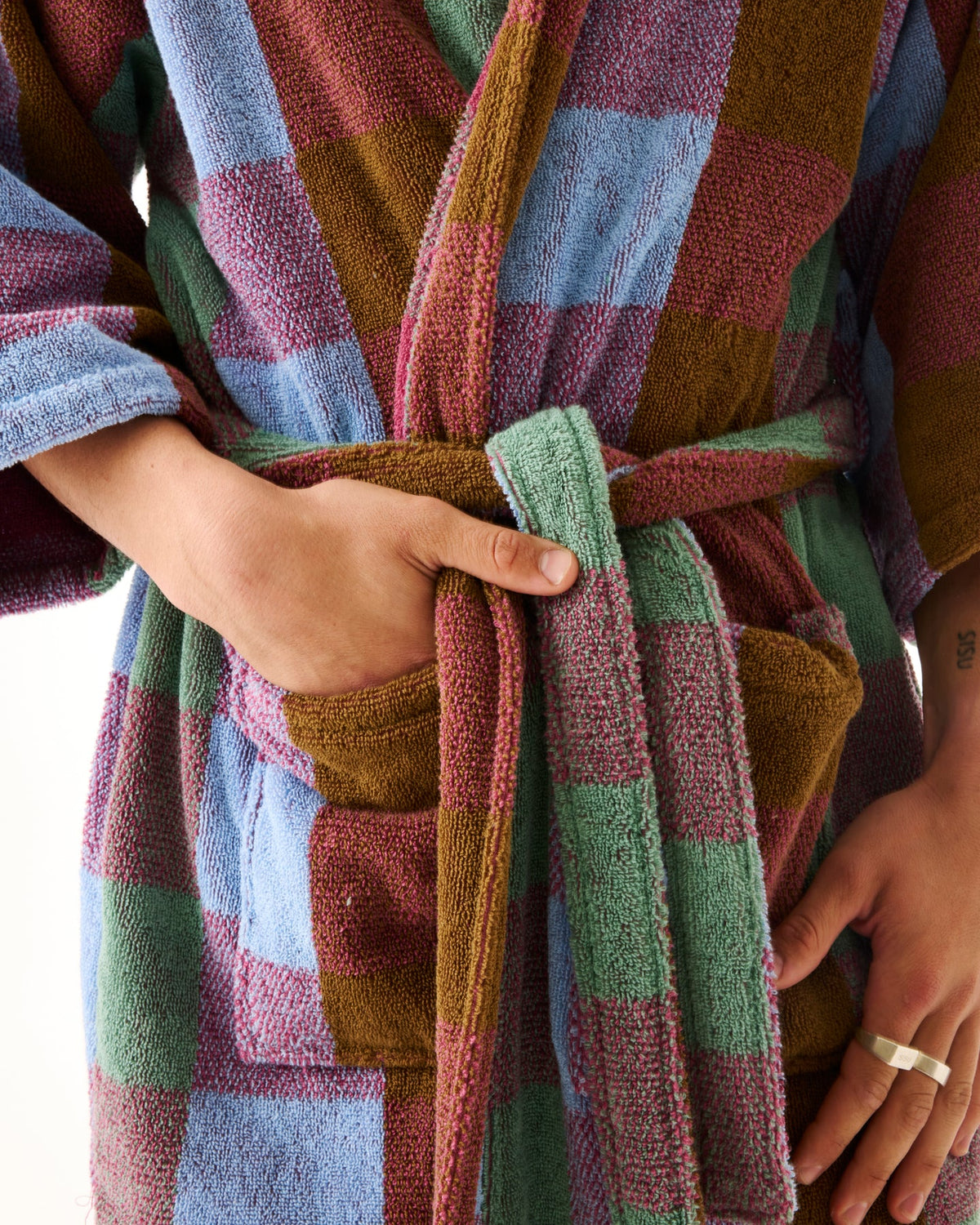 Bondi Tartan Terry Bath Robe