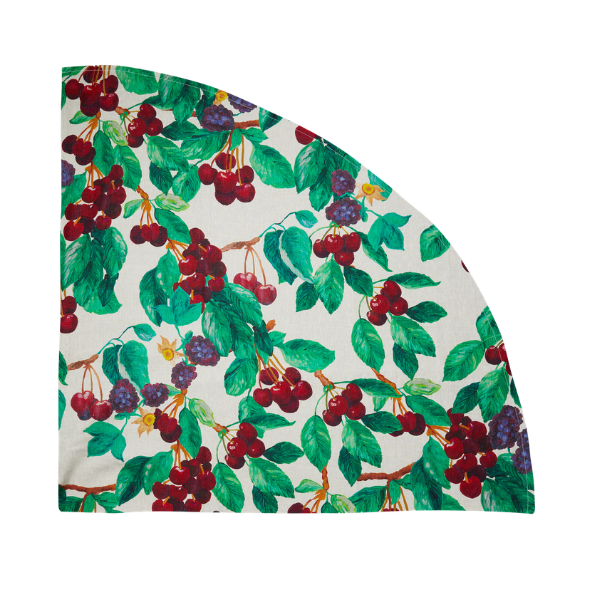 Cherries and Berries Round Tablecloth
