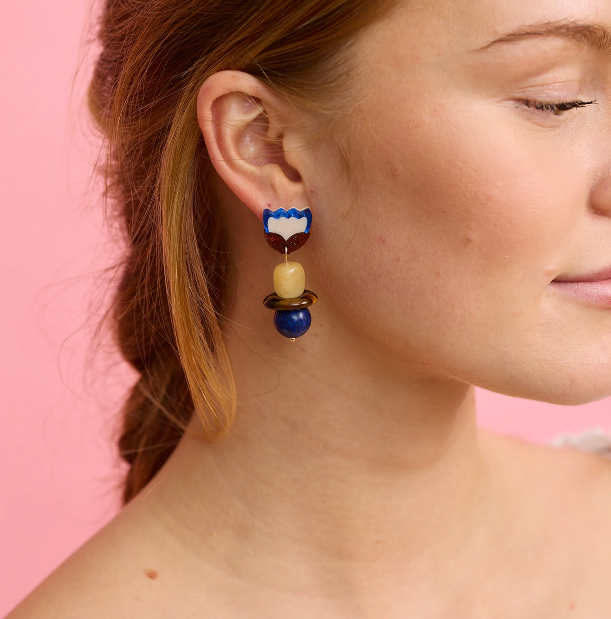 Clio Earrings / Brown Cobalt