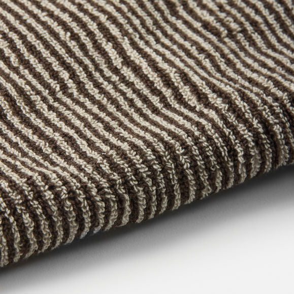 Stripe Cotton Bath Mat / Cocoa