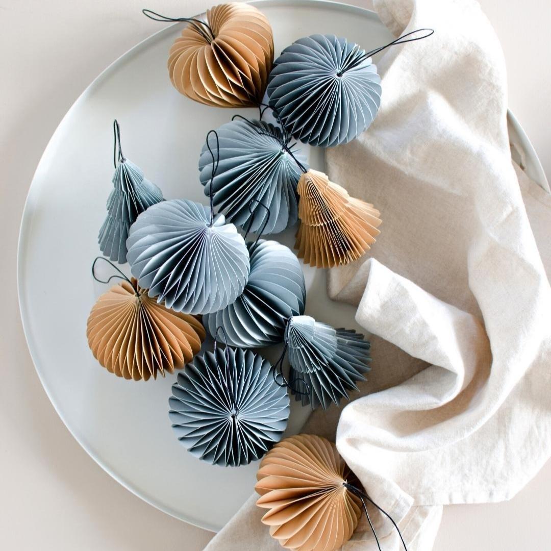 Paper Tree Ornament / Dusty Blue