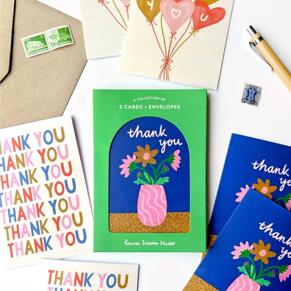 Thankyou Greeting Card Boxset / 6 Pack