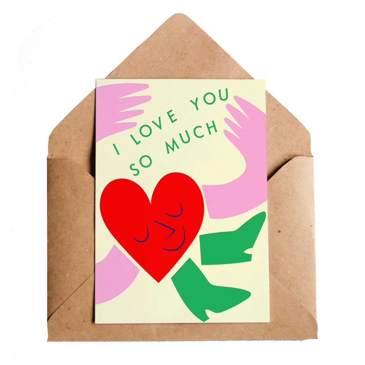 Love You Heart Greeting Card