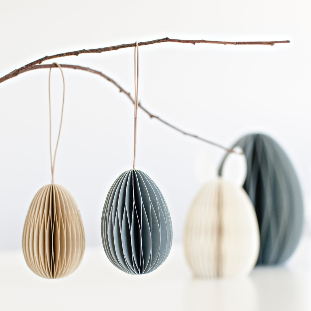 Easter Egg Hanging Ornament / Dusty Blue