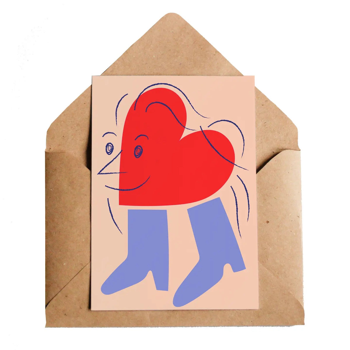 Heart Boots Greeting Card