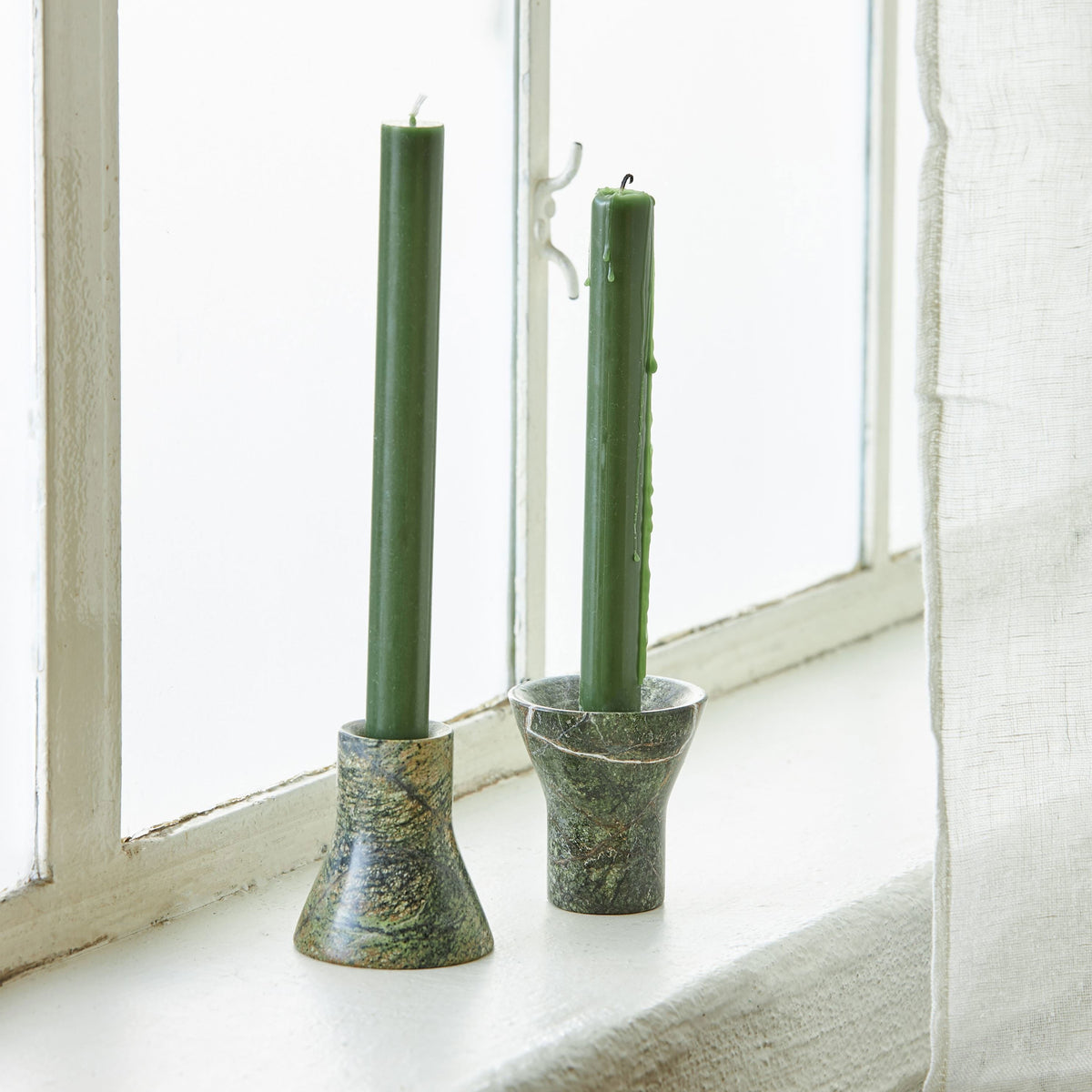 Flare Candle Holder / Forest Green