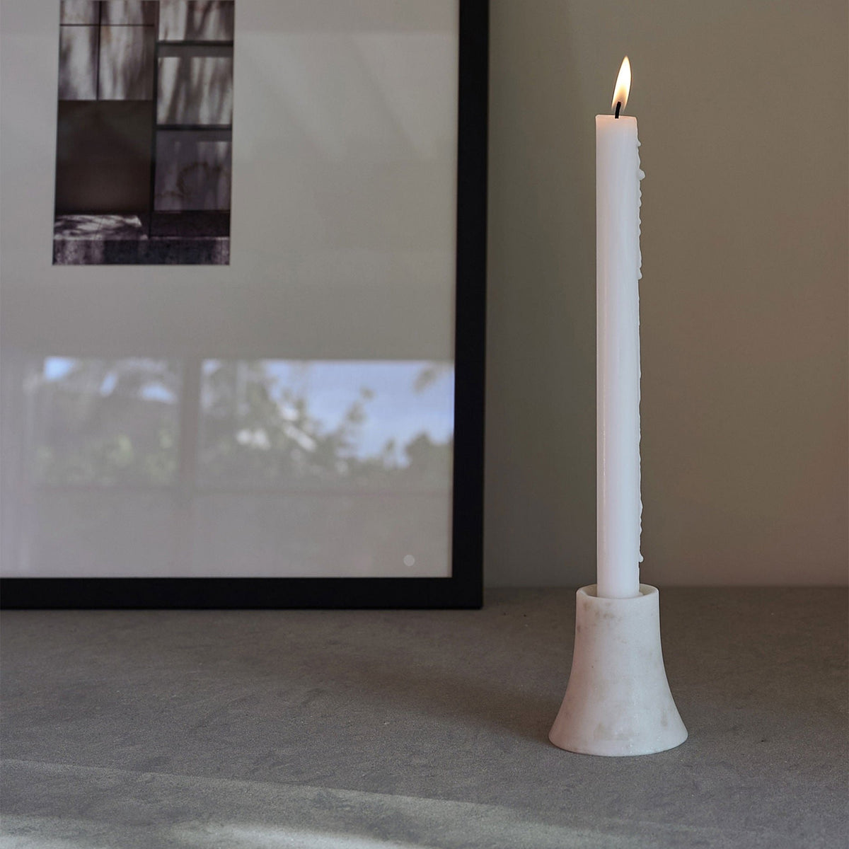 Flare Candle Holder / White