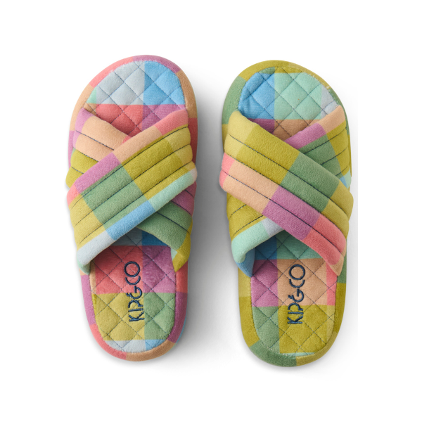 Florida Tartan Quilted Velvet Adult Slippers