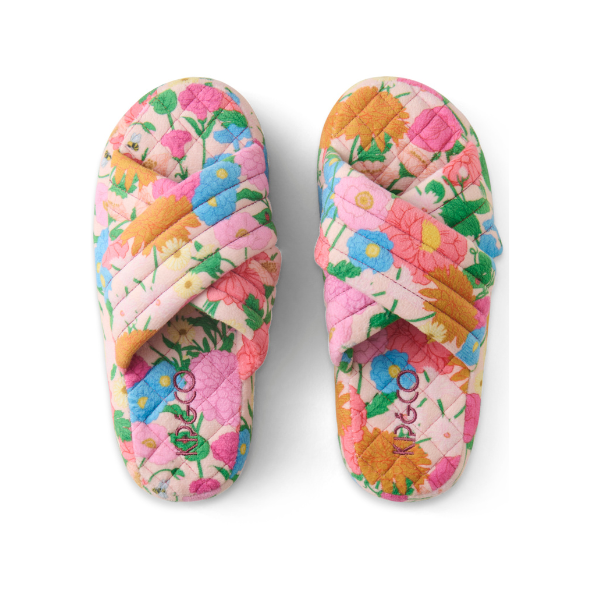 Follow The Sun Quilted Velvet Adult Slippers
