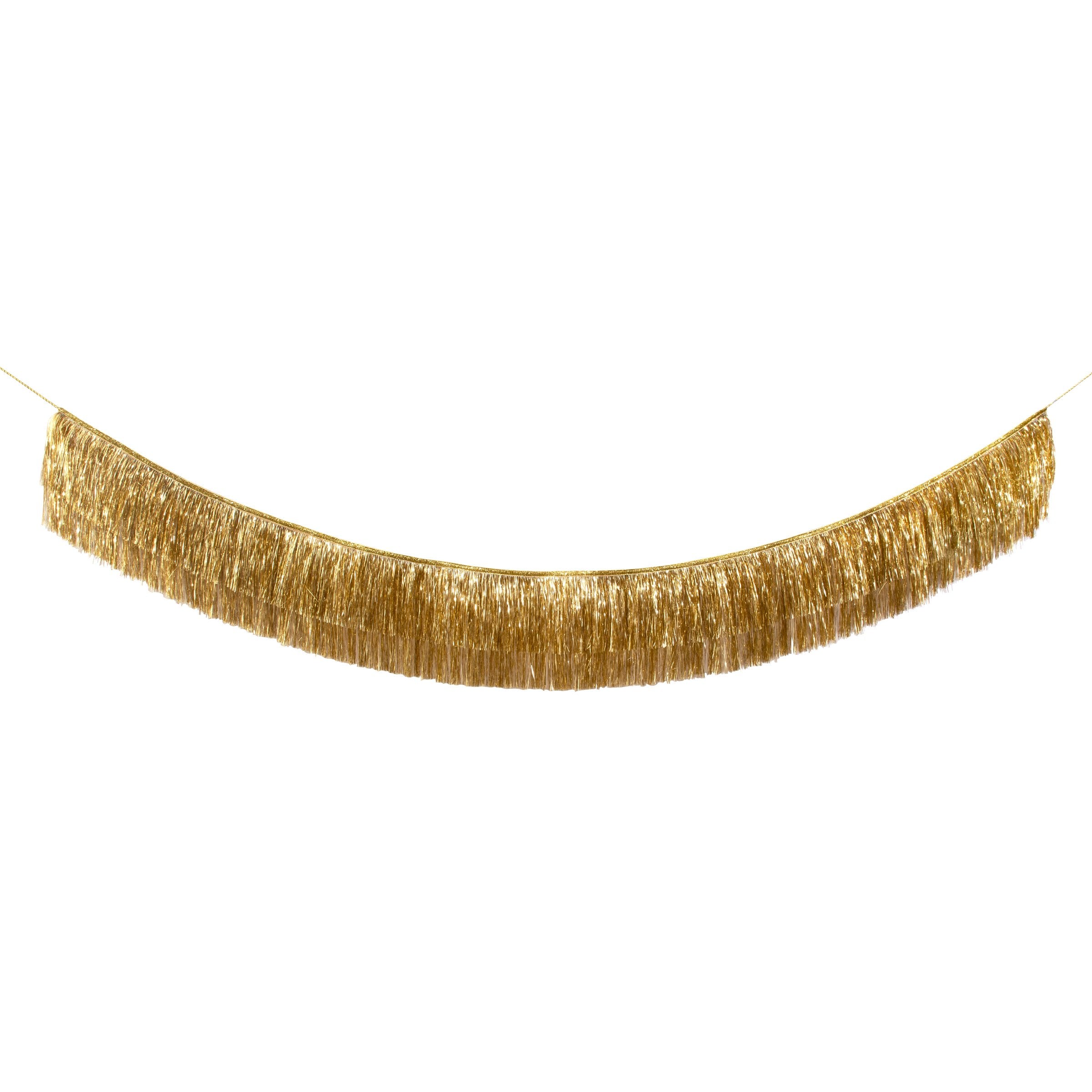 Gold Tinsel Fringe Garland