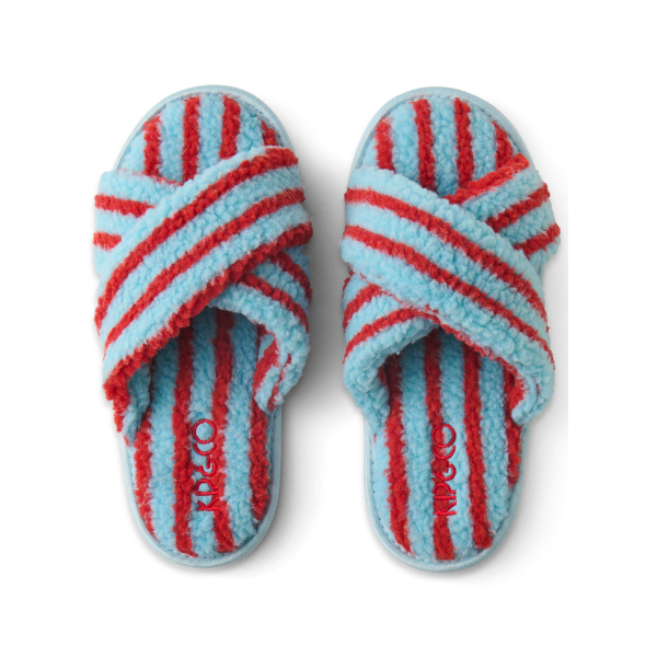 Hamilton Stripe Sherpa Adult Slippers