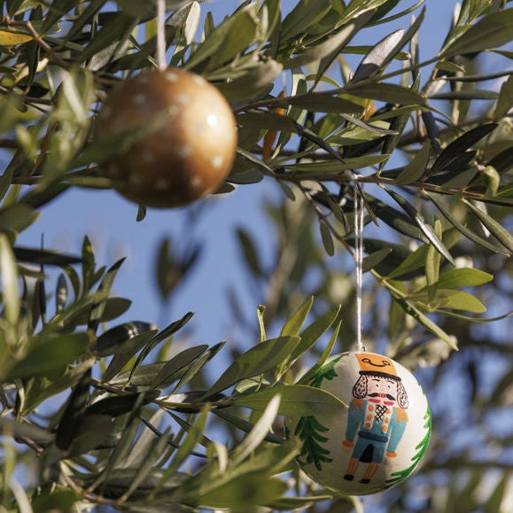 Hand Painted Baubles Set of 4  / Nutcracker & Star
