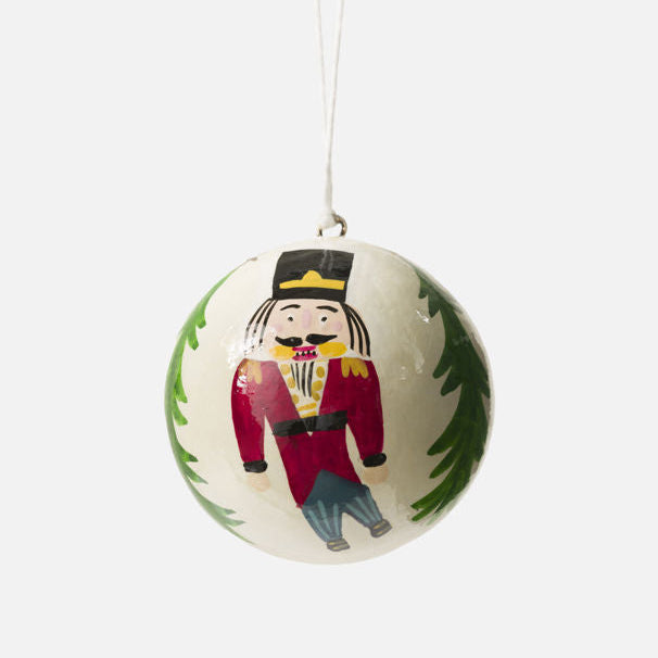 Hand Painted Baubles Set of 4  / Nutcracker & Star