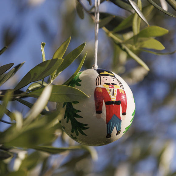 Hand Painted Baubles Set of 4  / Nutcracker & Star
