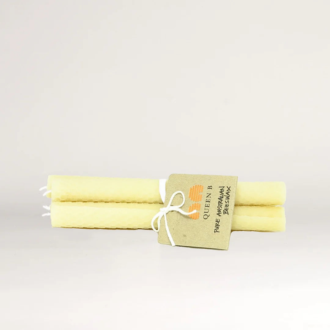 Beeswax 20cm Handrolled Candles / Bundle of 4