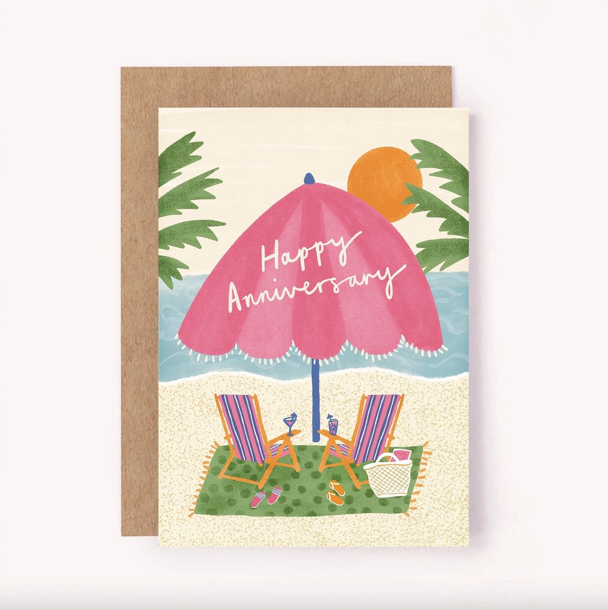 Happy Anniversary Beach Greeting Card