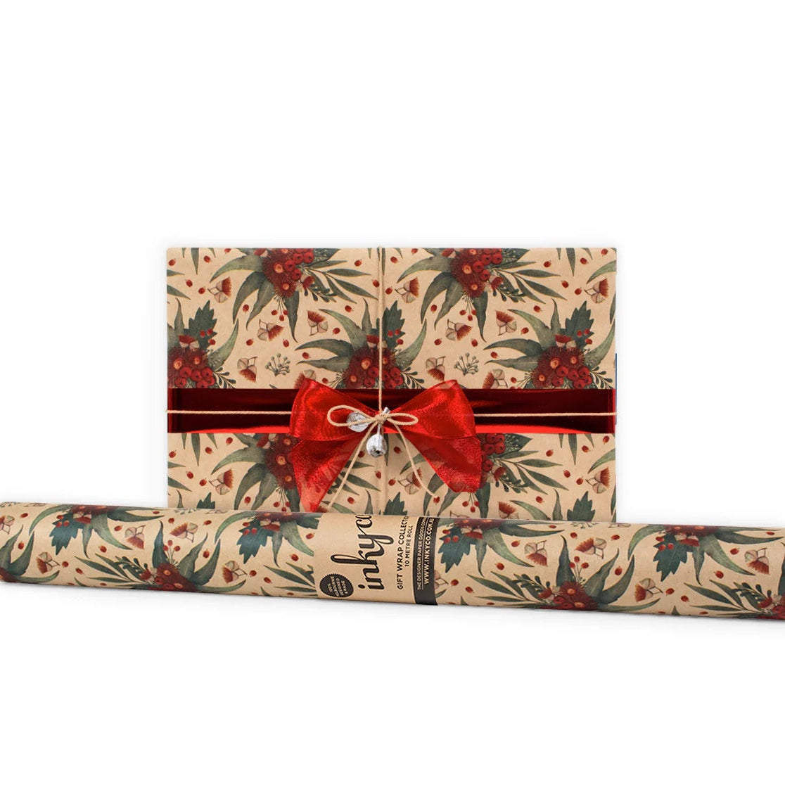 Wrapping Paper Roll 5m / Xmas Cluster Kraft