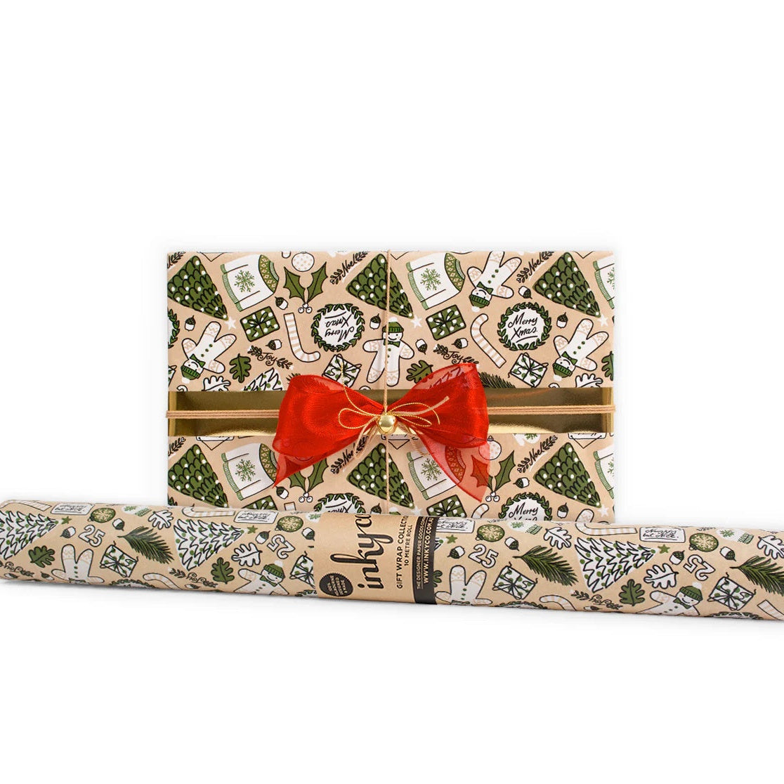 Wrapping Paper Roll 5m / Xmas Wonderland Kraft