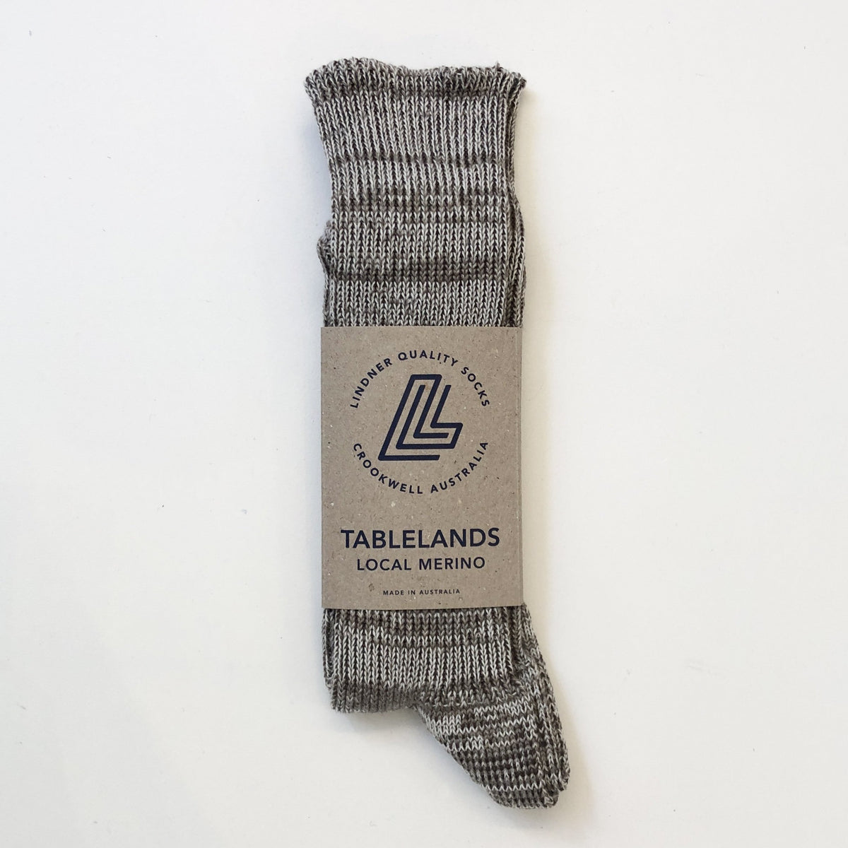 Narrawa Ribbed Merino Socks / Cream Brown