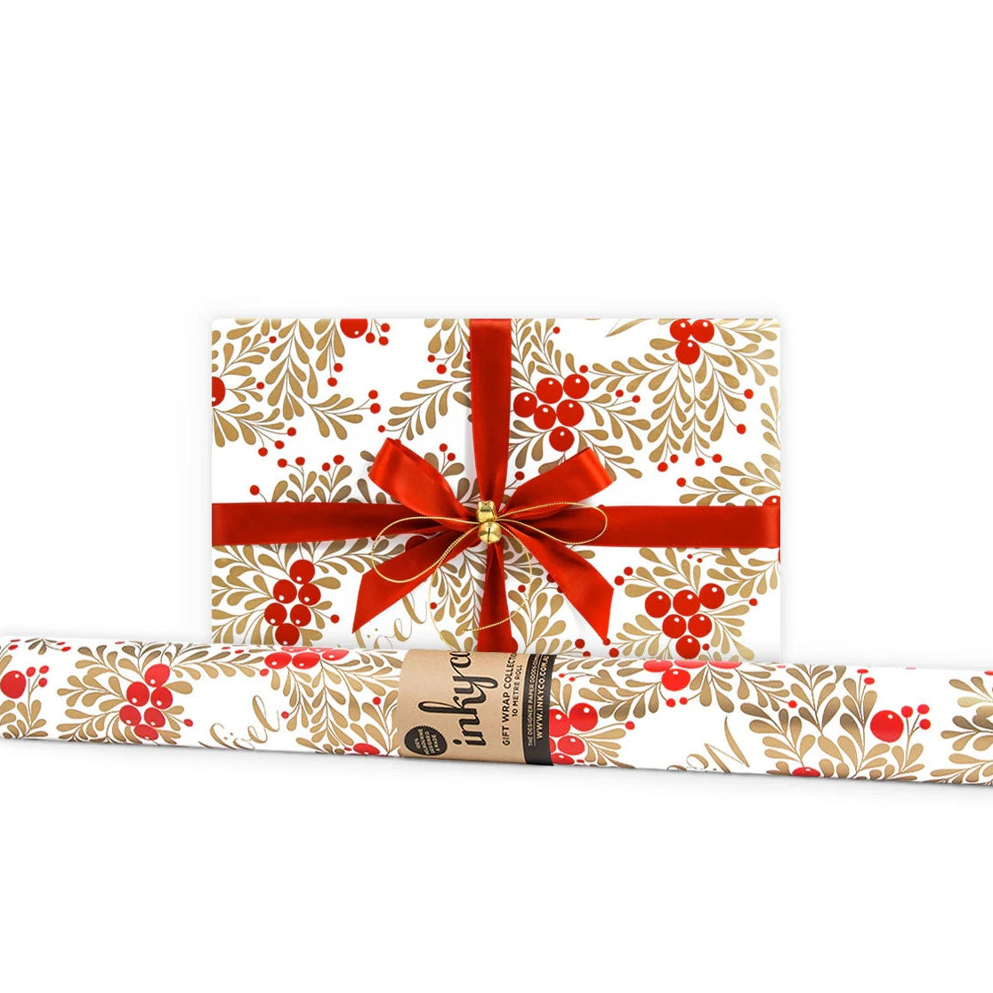 Wrapping Paper Roll 5m / Xmas Berry Wreath