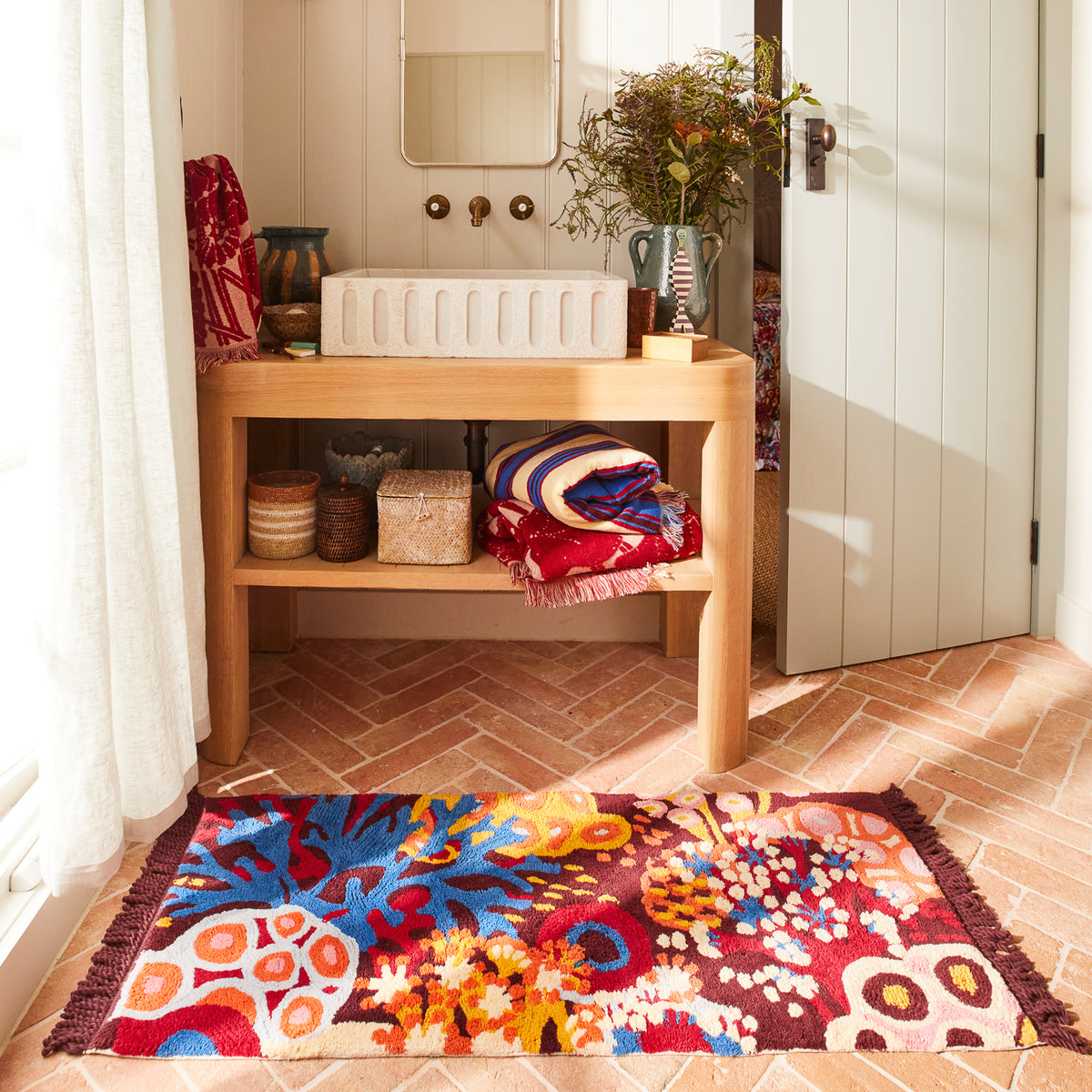 Cora Bath Runner / Garnet