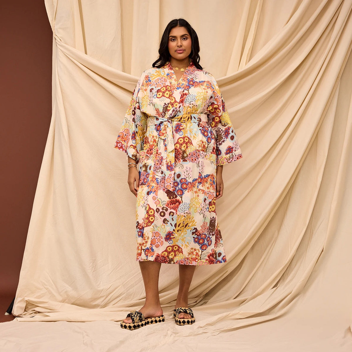 Cora Cotton Robe / Pearl