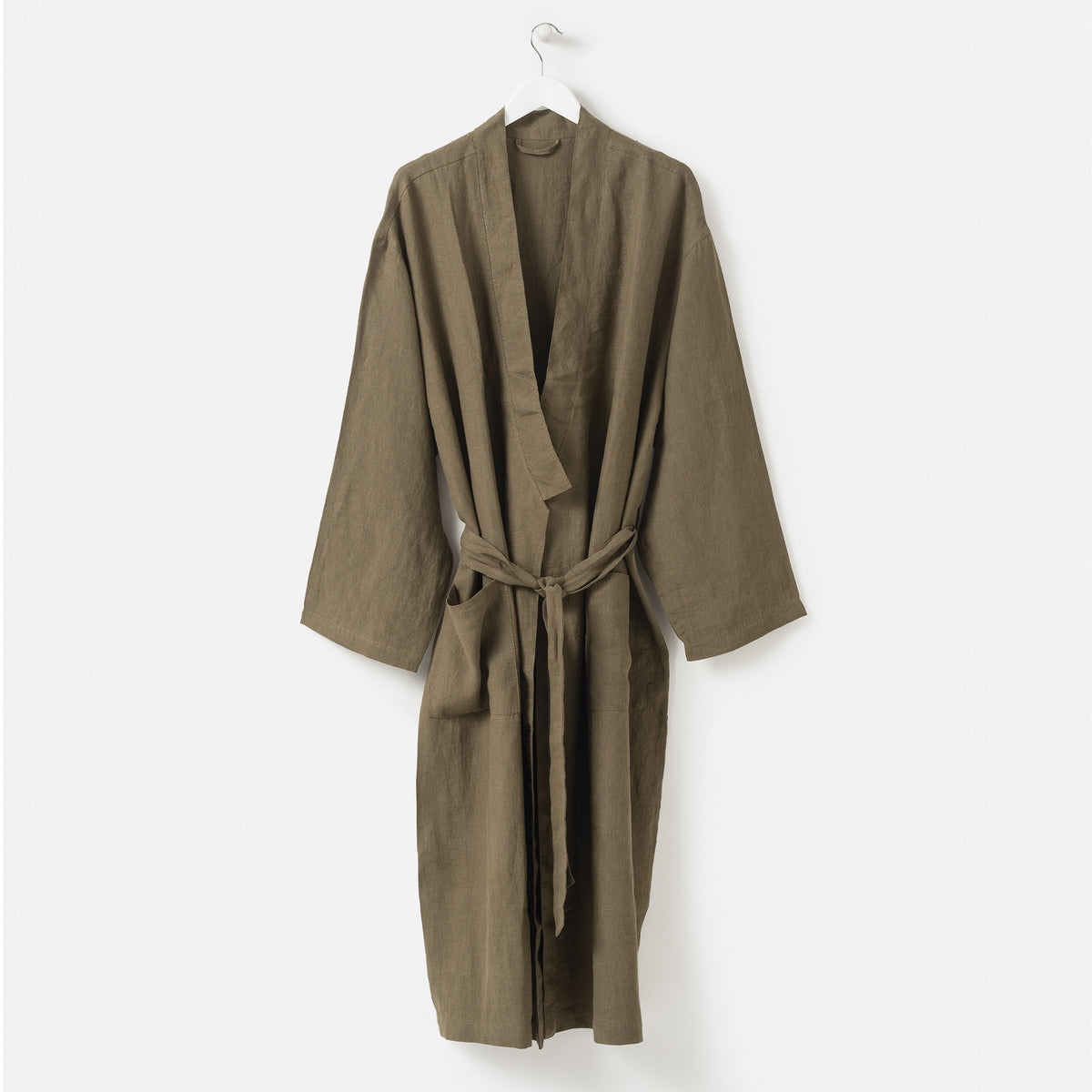 Mens Linen Robe / Ivy