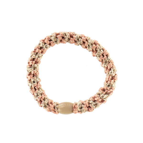 Kknekki Hair Tie / Peach Coral Glitter