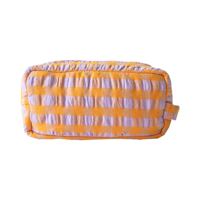 Kumquat Bloom Seersucker Dopp Kit