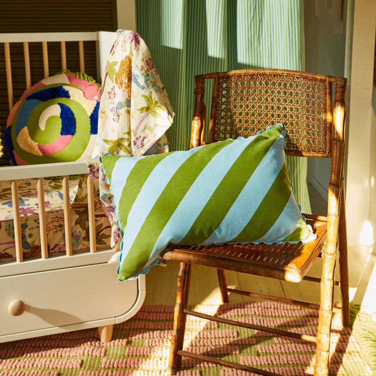 Bundi Stripe Cushion / Sky