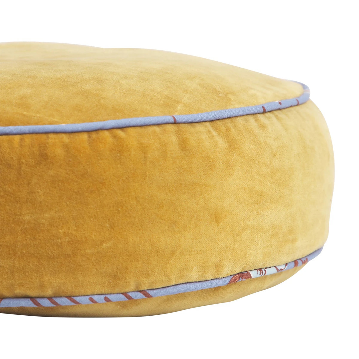 Castilo Round Velvet Cushion / Ginger Feather