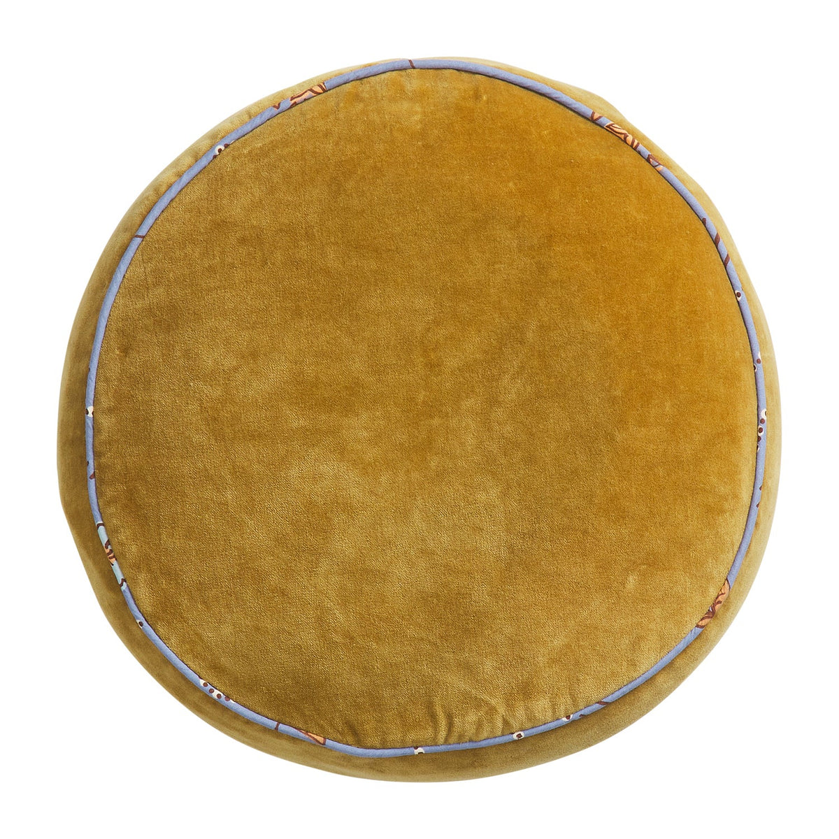 Castilo Round Velvet Cushion / Ginger Feather